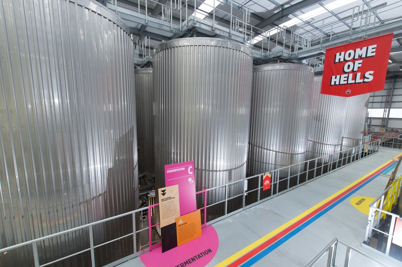 In addition to the standard brewing kit, Camden Town Brewery also ordered – among other things – the entire fermentation and storage cellar from Krones.