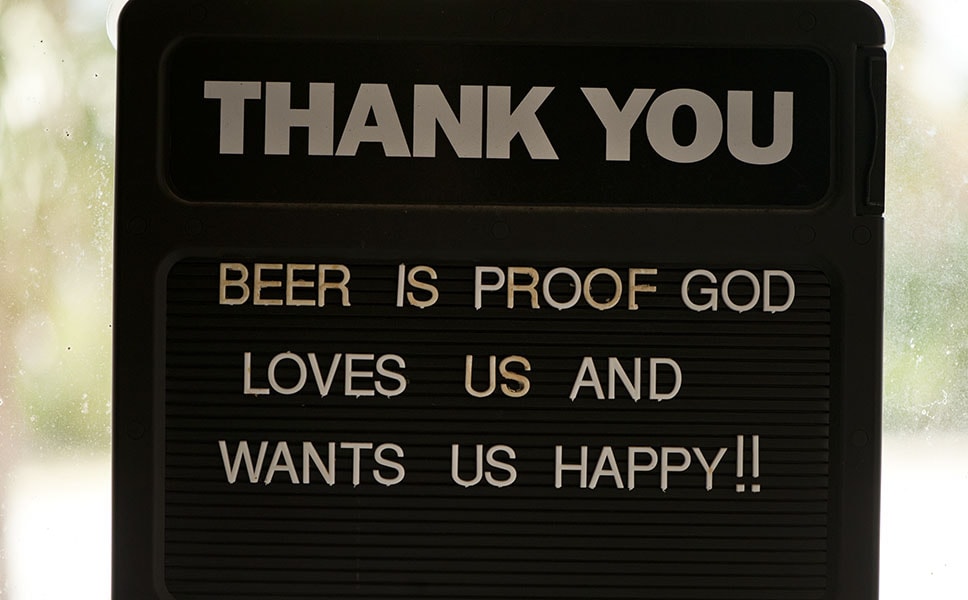 Beer as evidence for God.